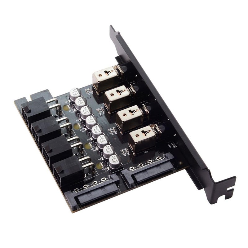 chenyang 4 SATA HDD SSD Hard Drive Power Switch Selector Module Control System with 120mm PCI Bracket - Image 5